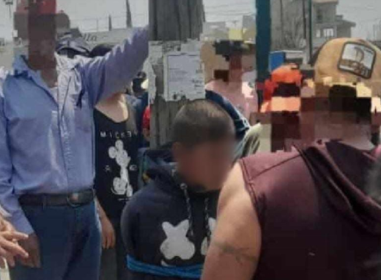 Detienen y amarran a menor de edad en Huaquechula; lo acusan de robo